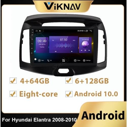 Android DVD player DSP Car Radio Multimedia Player For Hyundai Elantra 2008 2009 2010 car head unit GPS navigation 128G