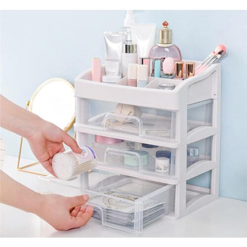 Large Cosmetic Makeup Drawers Storage Rack Box Skin Care Dressing Table Home School Desktop Jewelry Organizer Women Nail Casket