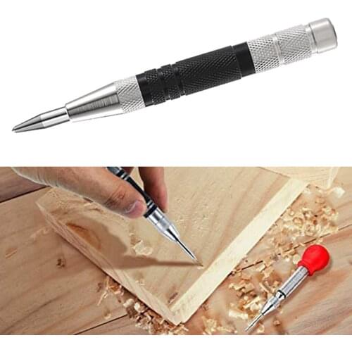 Center Punch Pin Steel Spring Window Breaker Non-slip Portable Woodworking Puncher With Punch Heads