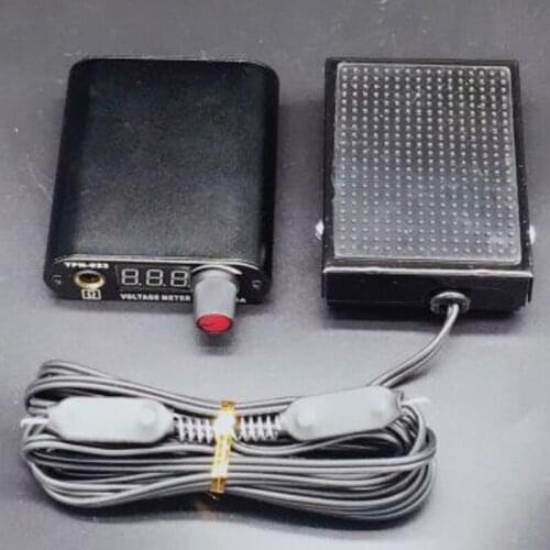 Royun Black LED Screen Mini Tattoo Machine Power Supply With Combine Foot Pedal Clip Cord