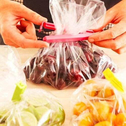 Colorful Storage Bag Clips Portable Sealing Bag Clips Plastic Sealer Clamp For Home Kitchen Fresh Food Snack Bags Supplies