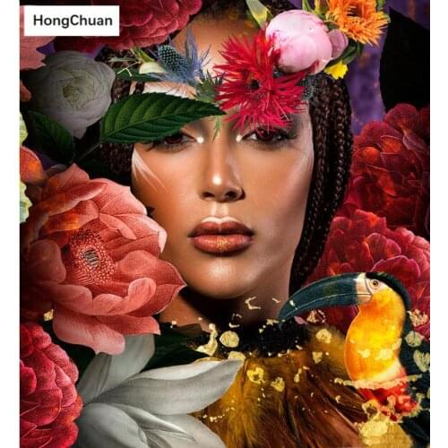 Flower Woman Fast Delivery Square/Round Diamond Embroidery Mosaic DIY 5D Diamond Painting Home Decoration Mural Cross Stitch