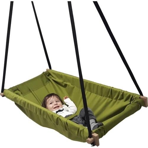 Svava Wood Spring Pogo stick Baby Hammock Cradle (Green)