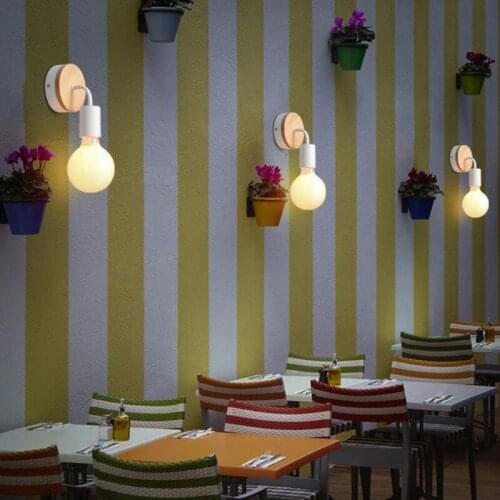 Wood wall light industrial decor retro sconce bedside wall lamp lampara vintage indoor wall lighting fixture E27 110V