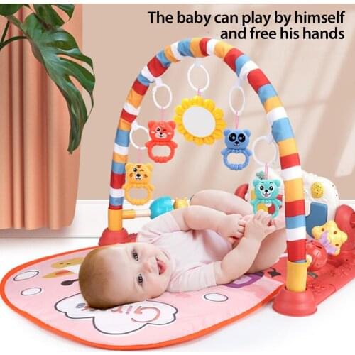 Baby Play Mat With Music & Lights Educational Puzzle Carpet With Piano Keyboard Lullaby Music Kids Gym Crawling Activity Rug Toy