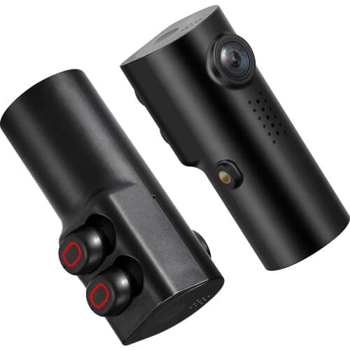 Full HD 1080P WiFi Dashboard Camera with TWS Bluetooth 5.0 Wireless Earphones Skillful Manufacture Hot Sale Rear View Camera