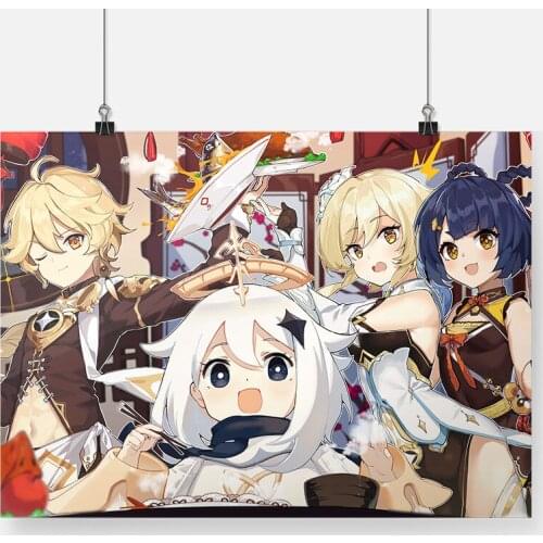 Genshin Impact Characters Art Canvas Home Decor Prints Dorm Living Room Bedroom Painting Wall Art Decoration Poster