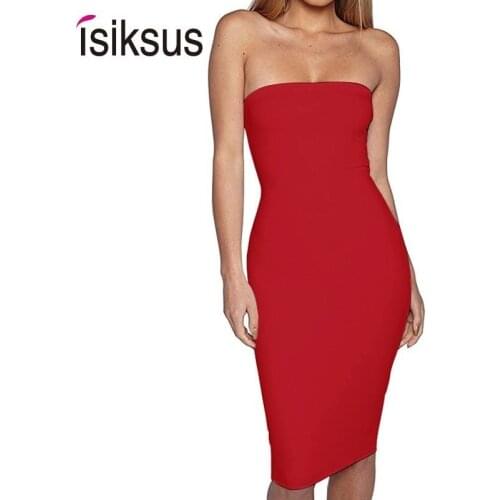 Isiksus Red Off Shoulder Sexy Dresses Club Wear Summer Dress Women Vestidos Short Bodycon Backless Party Dress for Women DR148