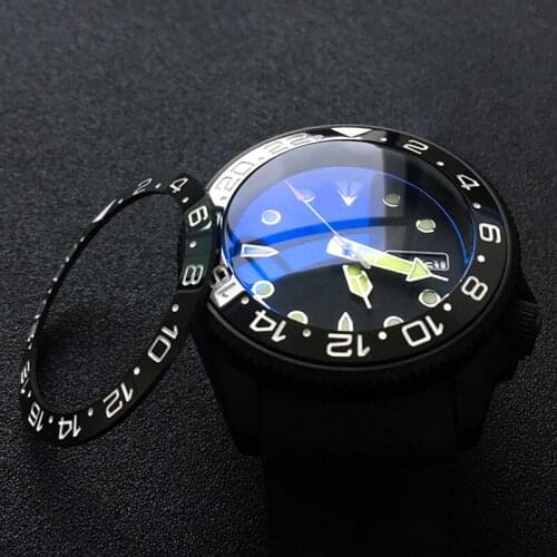 38*30.6mmSloping ceramic bezel insert Watch Face Bezel Insert Fit 40mm For Seiko SKX007 Divers For Rlx Watch parts