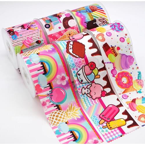 Cartoon Printed Grosgrain Ribbon 46153