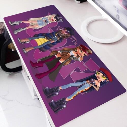 Lovely Doll Bratz Gamer Keyboard Pad Anime Mousepad Cute Mouse Carpet Rubber Non-slip Mat Desk Protector Gaming Accessories Rug