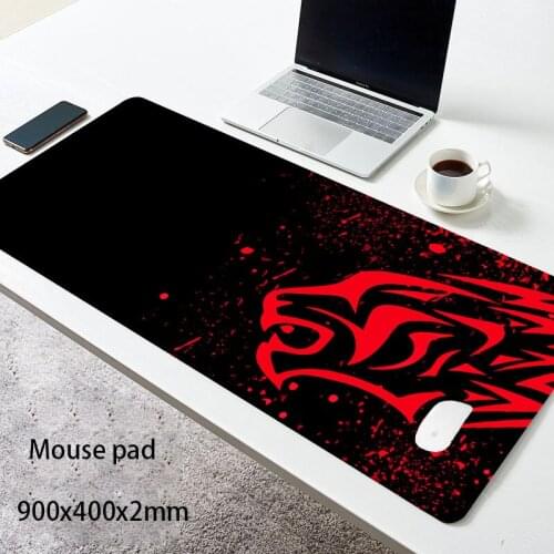 Red Leopard-Excovip Extra Long Large XL Gaming Desk Mat Smooth Surface Non-Slip Rubber Mouse Pad Mat with Designs Gamer mousepad