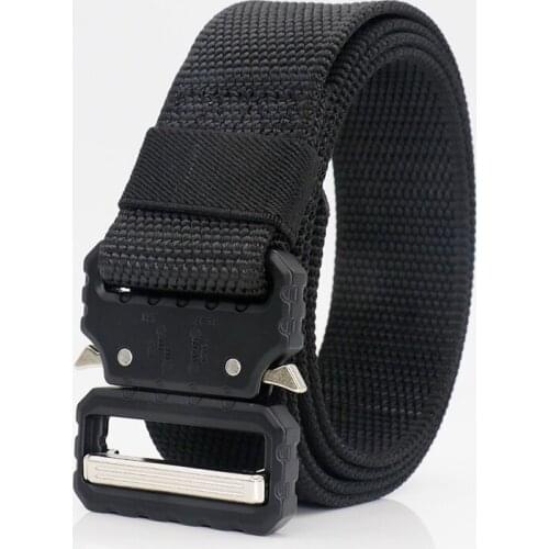 Flying Art High Quality Multicolor Nylon Striped Outdoor Tactical Belt Mens High Quality Alloy Quick Release Durable Belt