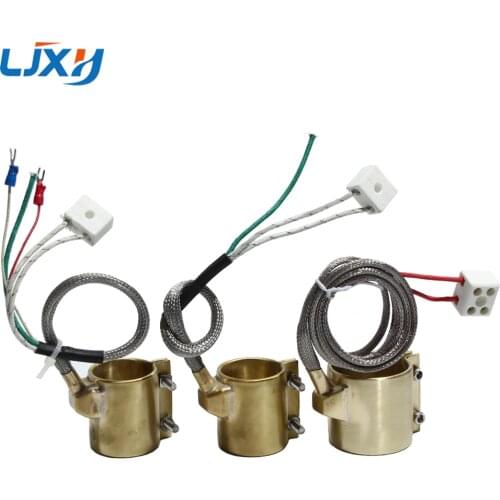 LJXH Brass Band Heater Electric Heating Ring 50x60/50x70/55x30/55x35/55x40mm Inner Diameter x Height with Two/Three/Five Wire