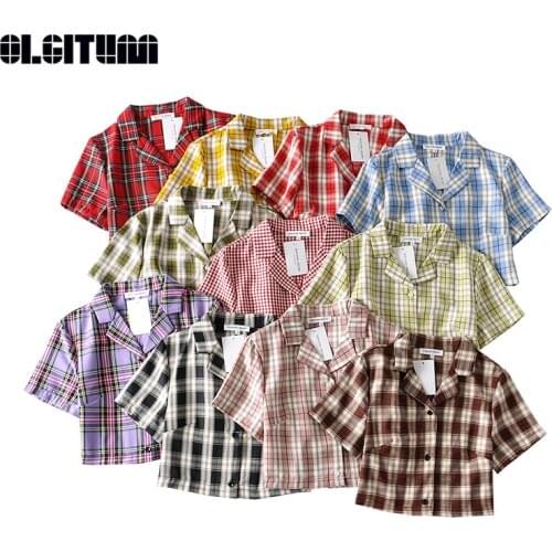 OLGITUM Women's Short Shirts