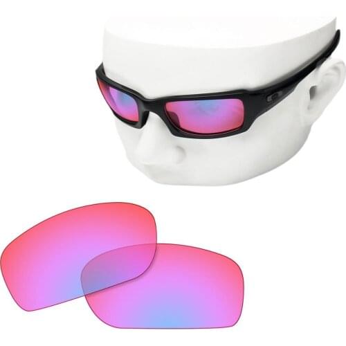OOWLIT Polarized Replacement Lenses of Cobalt Pink for-Oakley Flak Jacket Sunglasses
