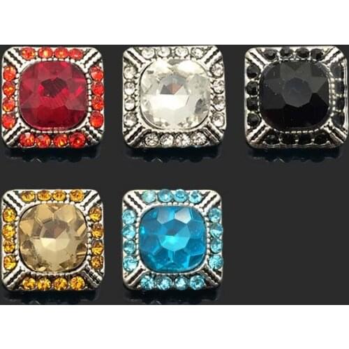 Wholesale Interchangeable Flower 024 Rhinestones Metal Snap Buttons Fit 12mm Snap button bracelets Earrings necklace For women