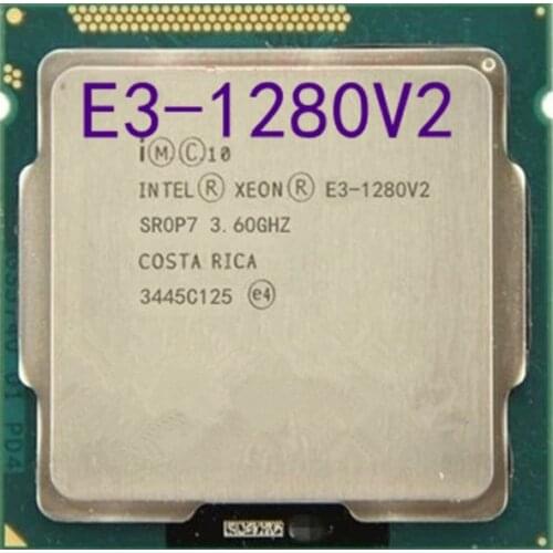 Intel Xeon Processor E3-1280 v2 E3 1280 v2 e3-1280 V2 8M Cache, 3.6 GHz Quad-Core Processor LGA1155 Desktop CPU 1280 V2