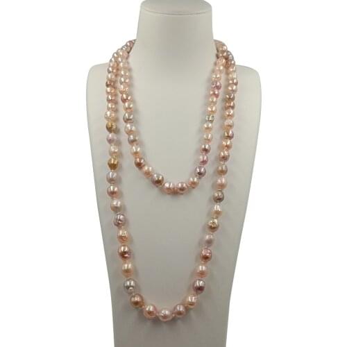 Drop shipping ,120 cm nature baroque freshwater pearl necklace,100% NATURE FRESHWATER Baroque PEARL NECKLACE-good quality