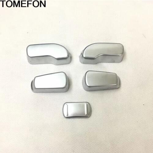 TOMEFON For Nissan Altima Teana 2019 Front Seat Button Adjustment Switch Frame Cover Trim Interior Accessories ABS Chrome Sliver