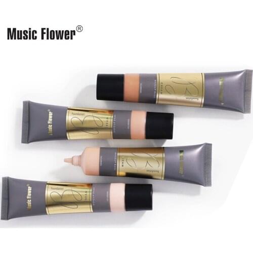 Music Flower Foundation Cream Makeup Base Thin Smooth Face Make up Cosmetics Concealer Liquid Skin Brighten Bronzer Hide Freckle