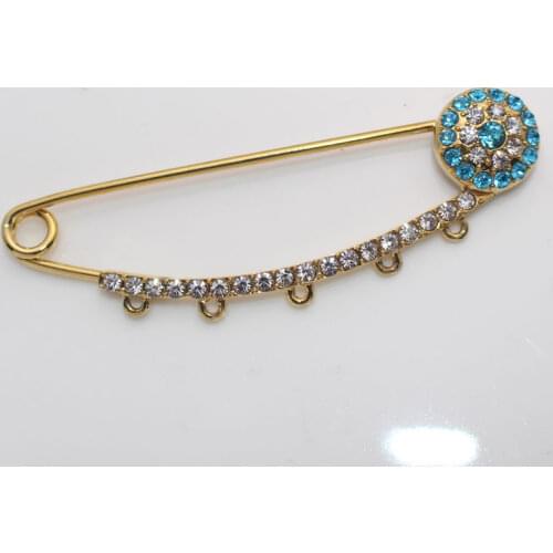 Turkish evil eye Baby Pin Stainless steel brooch islam muslim jewelry