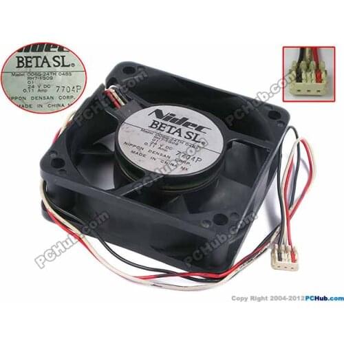 Nidec D06G-24TH 04B5 DC 24V 0.11AMP 60x60x20mm Server Cooling Fan