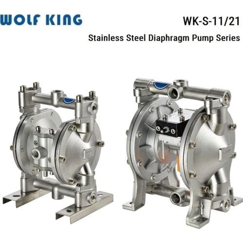 WOLFKING WK-S-11 20L/min Stainless Steel Diaphragm Pump Series,WK-S-21 42L/min Mini Pneumatic Diaphragm Paint Pumps