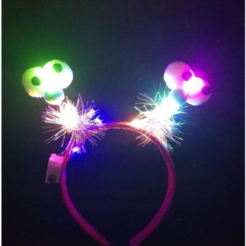 10pcs Women Girls Kids Luminous Ears Funny Light up Big Eyes Cute Fairy Lights Lovely Hair Hoop For Party Halloween Decorations