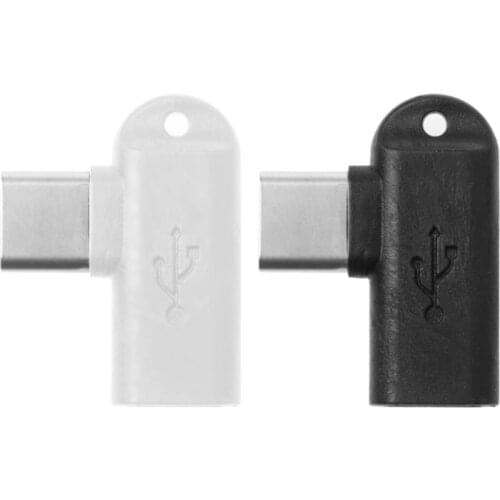 1Pc 90 Degree Type C Male To Micro USB Female Data Sync Charge Converter Adapter