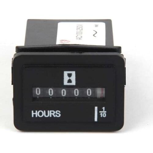 1pcs Cumulative Timer DC10V-80V/DC100V-250V 6 Digits 0-99999.9hours 2 Terminals