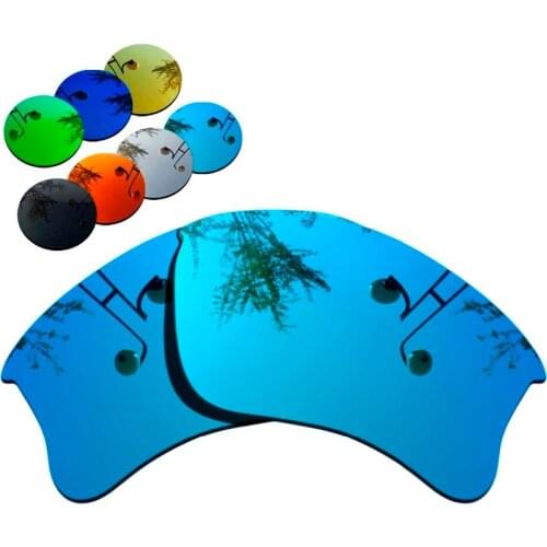100% Precisely Cut Polarized Replacement Lenses for Flak Jacket XLJ Sunglasses Blue Mirrored Coating Color- Choices
