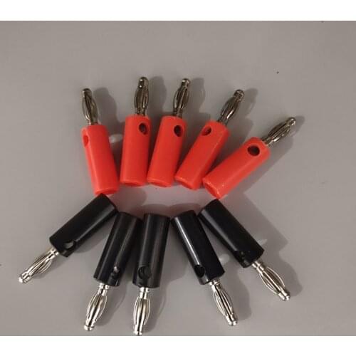 FYdisplay 10pcs 4mm head test butt lantern type four leaf banana plug wire connector