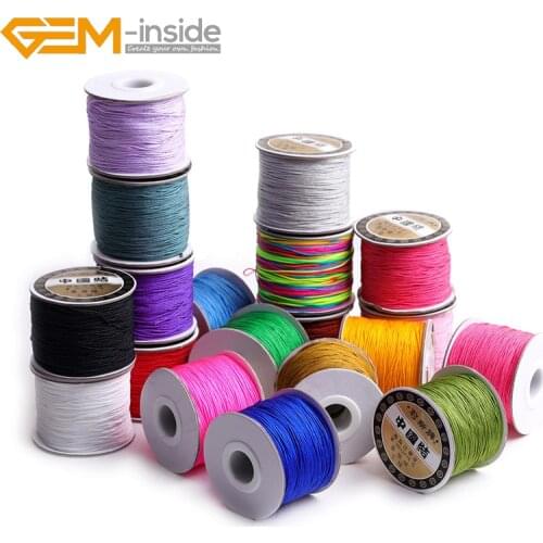 120m/Roll Nylon Handcraft Braid Rattail Cord For Jewelry Making 0.8mm Thread Chinese Knotting