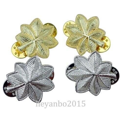 2PAIR Set SET US Military Field Officer Badge Pin Insignia US metal Badge Epaulet