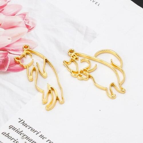 2Pcs Lazy Cat Squirrel Pendant Resin Frames Open Bezels Setting Jewelry Making X4YA