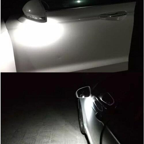 2Pcs LED Under Side Mirror Puddle Light for Ford Edge Fusion Flex Explorer Mondeo Taurus F-150 Expedition H8WE