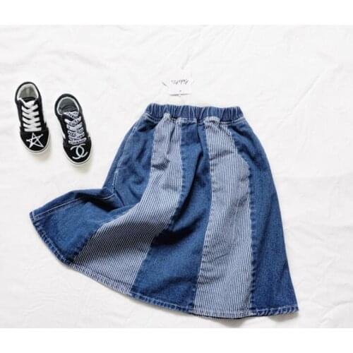 2021 Wholesale New Girls Denim Skirt Autumn Cotton Fashion Girls Skirts 2-8 years MY434