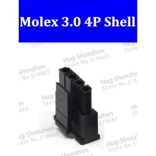 5557 Promotion product 200pcs Molex 3.0mm 1*4pin 43645-0400 black Male Power Connector Housing Plastic Shell