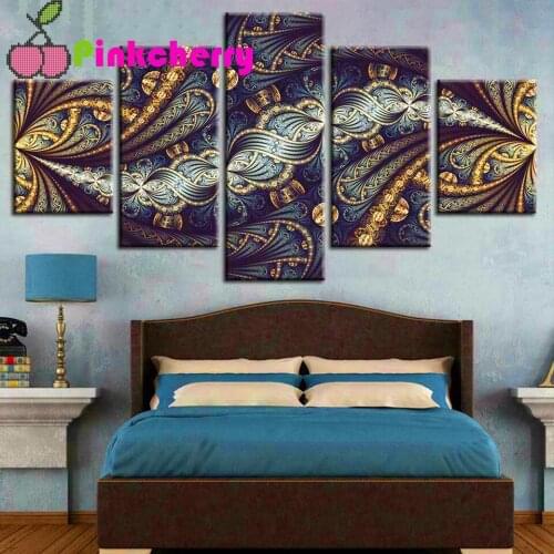 5d diy diamond mosaic Abstract Flowers Lines cross stitch 3d embroidery diamond painting Full square round Multi-Panel k1138