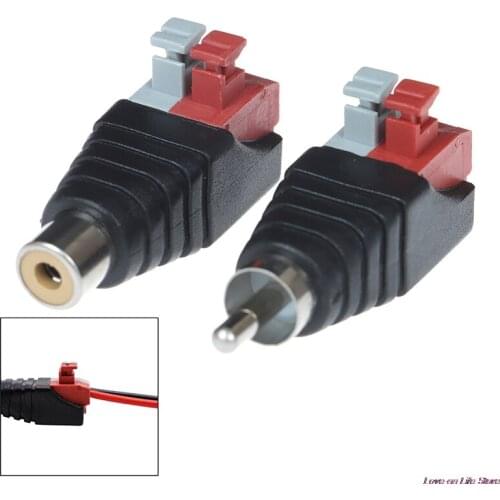 Luidsprekerkabel A/V Kabel Naar Audio Mannelijke Vrouwelijke Rca Connector Druk Stekker Terminal