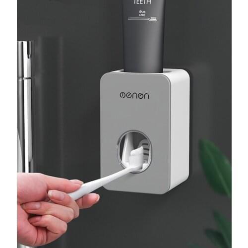 Automatic Toothpaste Dispenser Toothbrush Holder Wall Mounted Toothpaste Lazy Dispenser Bathroom