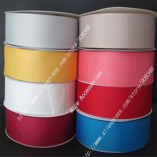 2'' 50mm 100% polyester solid color grosgrain ribbon plain colour ribbon Hair bows Accessories 196 colors IN STOCK GR050