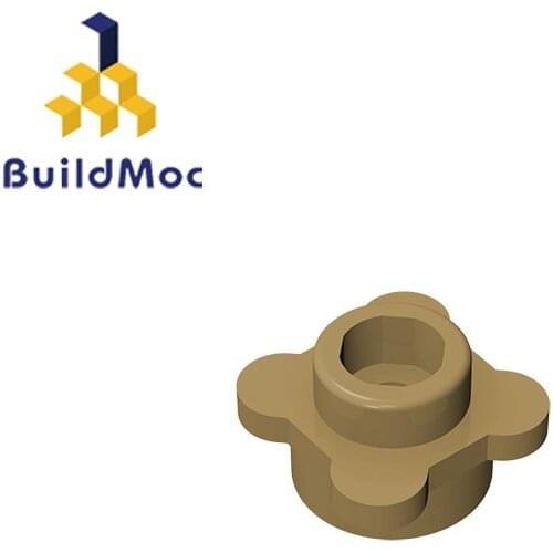 BuildMOC 33291 Plate Round 1 x 1 with Flower Edge For Building Blocks Parts DIY Educational Creative