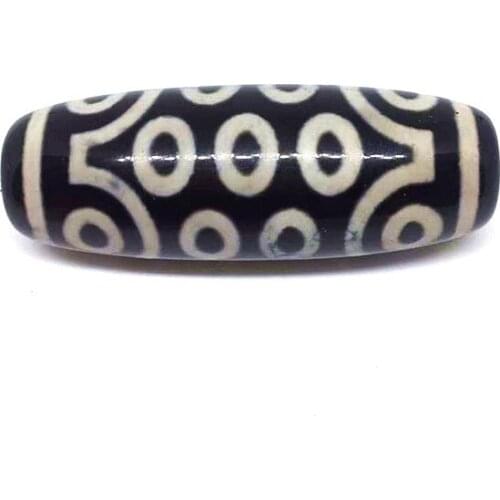 Black and White 21 Eyes /Turtle Back 9 Eyes Dragon Eyes Patterns 14mm*40mm Tibetan Dzi Beads Powerful Totems Great Gifts