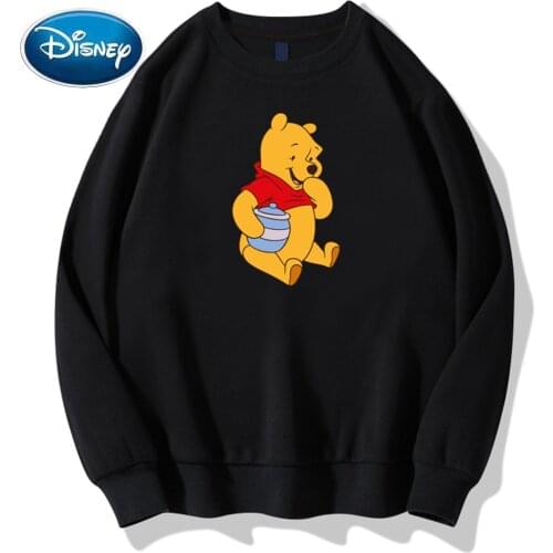 Disney Chic Fashion Winnie the Pooh Bear Cartoon Print Unisex Women Jumper Sweatshirts O-Neck Long Sleeve Casual Tops 9 Colors
