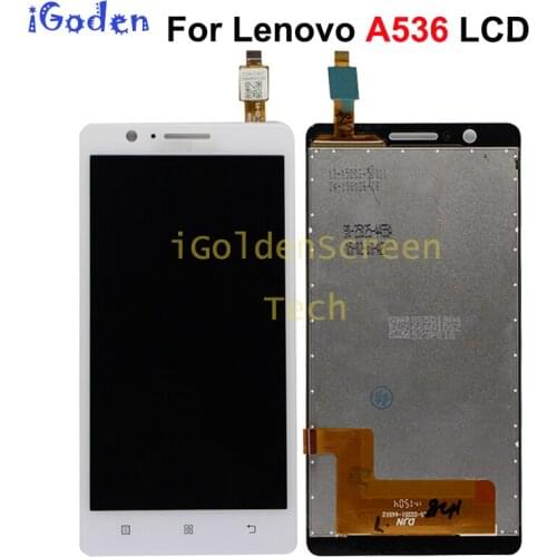 For 5.0" Lenovo A536 Display Touch Screen Digitizer Panel Assembly Replacement Parts For Lenovo A536 LCD Display