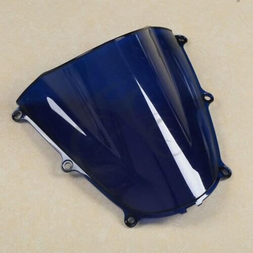Dual Bubble Blue Windshield Windscreen For Honda CBR600RR CBR 600RR 2005 2006