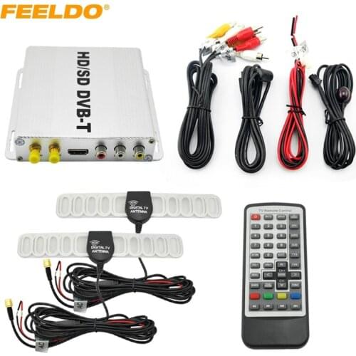 FEELDO Digital Dual Tuner Car HD H.264 MPEG-4 HD/SD Various Channel DVB-T Receiver Mobile DVB-T BOX