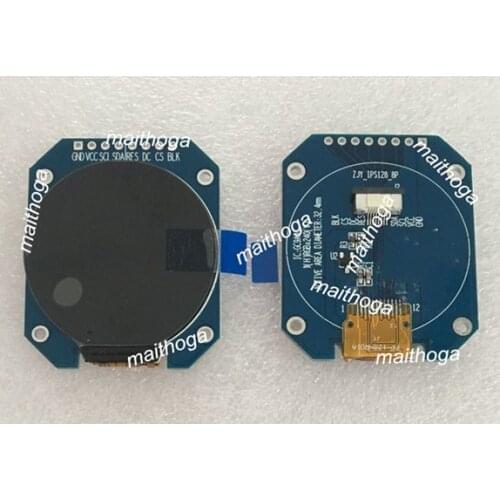 IPS 1.28 inch 8PIN SPI TFT LCD Color Round Screen with Adapter Board GC9A01 Drive IC 240(RGB)*240